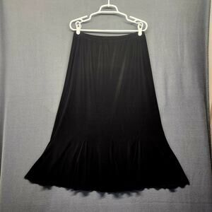 Nicola Skirt Womens Medium Black Pull On Stretch Flare Trumpet Witchy Goth